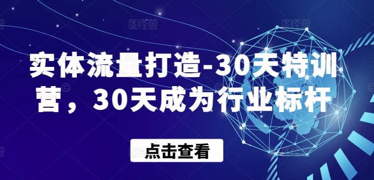 实体流量打造-30天特训营，30天成为行业标杆-佳宛技术