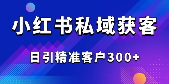 （14304期）2025最新小红书平台引流获客截流自热玩法讲解，日引精准客户300+-佳宛技术